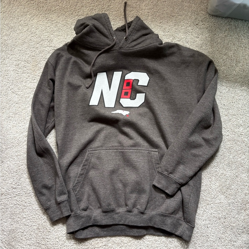 Gray Carolina Hurricanes Hockey Hoodie with NC Logo